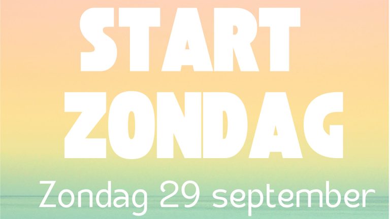 29 september – Startzondag